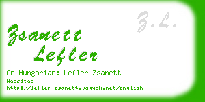 zsanett lefler business card